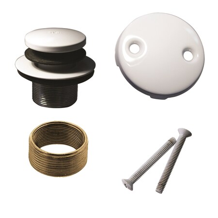 Westbrass Tip Toe Universal Tub Trim W/ Two-Hole Faceplate in Powdercoated White D93K-50